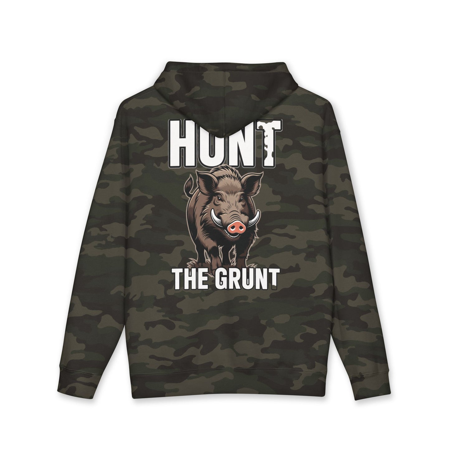 Hunt The Grunt Hoodie - Wild Boar Hunter Hooded Sweatshirt | Obsid Black Hunting Apparel